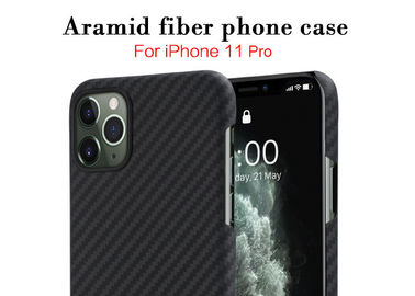 iPhone 11のプロあや織り様式の保護機能のための無光沢のAramid繊維の電話箱