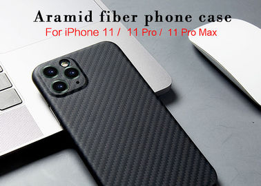 軍の等級の物質的なiPhone 11のAramidの場合カーボン繊維の電話箱