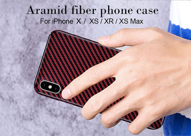 iPhone Xの赤い光沢のある終わりのAramid繊維の電話箱