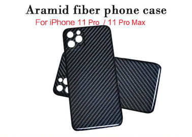 完全な保護光沢のある様式のiPhone 11のプロ最高のAramidの場合カーボン繊維のiPhoneの場合