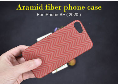 オレンジ色Mの質様式のiPhone SEのための実質のAramid繊維の電話箱