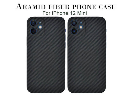 iPhone 12の小型Aramid繊維の電話箱のためのケブラーの軍の物質的な場合