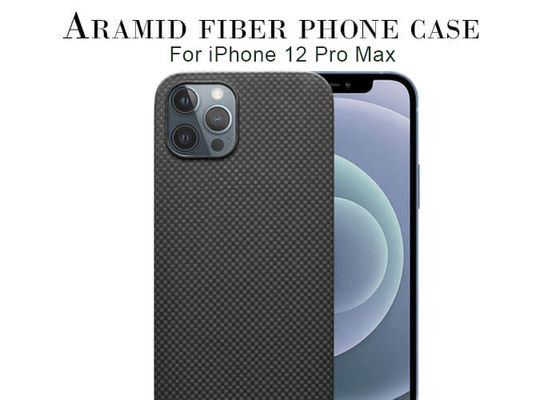 完全な保護黒いiPhone 12のAramid繊維の箱カーボン箱を平織り