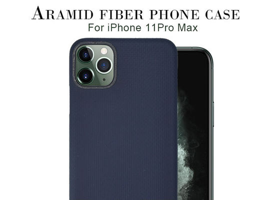 青い色のiPhone 11のプロ最高のAramid繊維の箱カーボン繊維の箱
