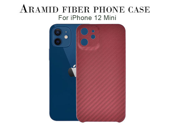 カーボン繊維の電話箱のiPhone 12の小型赤い色のAramid繊維の箱