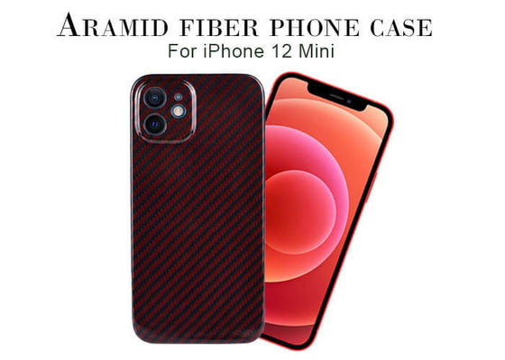 iPhone 14の赤い色のケブラーAramid繊維の移動式カバー、iPhoneのためのカーボン繊維の携帯電話の箱