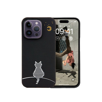 超薄 0.8mm 厚さ 16g 体重 iPhone 16 Pro Max 用の汚れ耐性 アラミド繊維の電話ケース