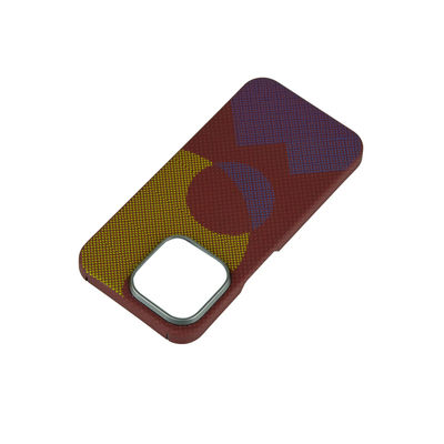 iPhone 16 Pro Max用高級カスタムパターンアラミドカーボンファイバー製スマホケース、厚さ0.8mm、重量16g