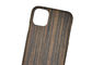 反指紋のiPhone 11の刻まれた黒檀の木製の電話箱