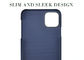 青い色のiPhone 11のプロ最高のAramid繊維の箱カーボン繊維の箱